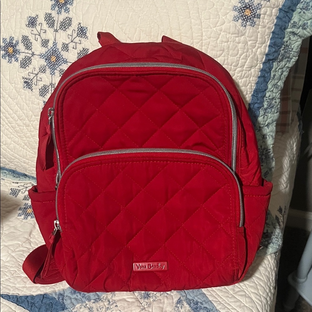 Vera Bradley Red Quilted Backpack